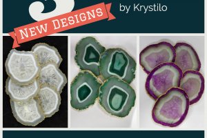 New Agate Coaster Designs  - Glamorous Accessory from Krystilo